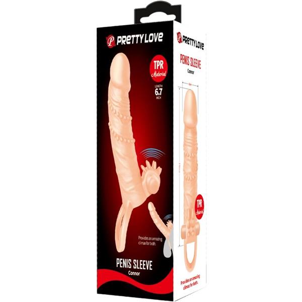 CONNOR PENIS SLEEVE + CLITORIS STIMULATOR FLESH