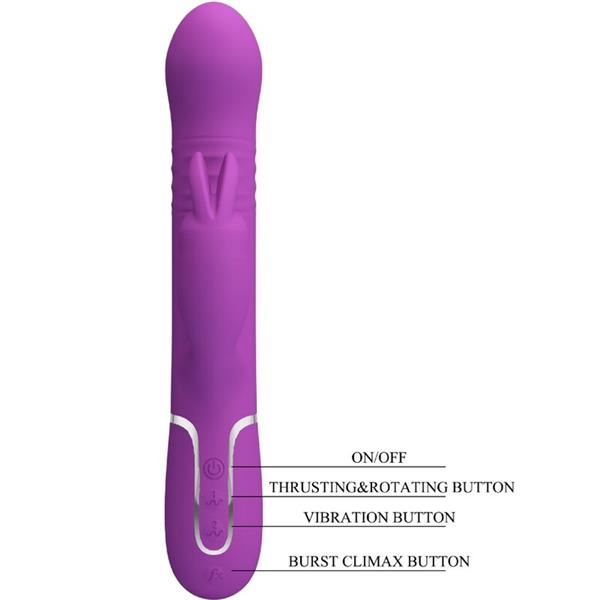COALE 4 IN 1 MULTIFUNCTION RABBIT VIBRATOR PURPLE