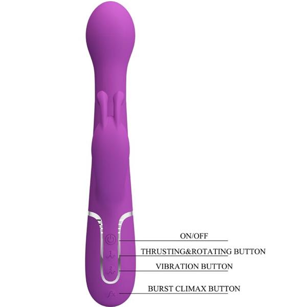 DEJON 3 IN 1 MULTIFUNCTION RABBIT VIBRATOR PURPLE