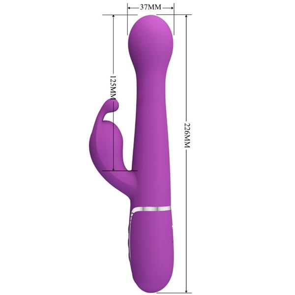DEJON 3 IN 1 MULTIFUNCTION RABBIT VIBRATOR PURPLE