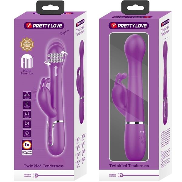 DEJON 3 IN 1 MULTIFUNCTION RABBIT VIBRATOR PURPLE