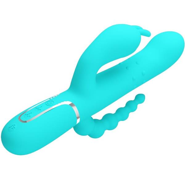 CAMMY 4 IN 1 MULTIFUNCTION TRIPPLE RABBIT VIBRATOR  BLUE