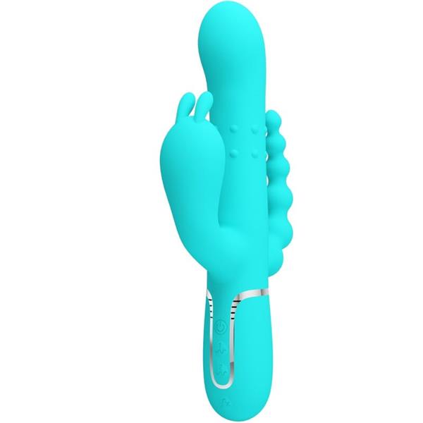 CAMMY 4 IN 1 MULTIFUNCTION TRIPPLE RABBIT VIBRATOR  BLUE