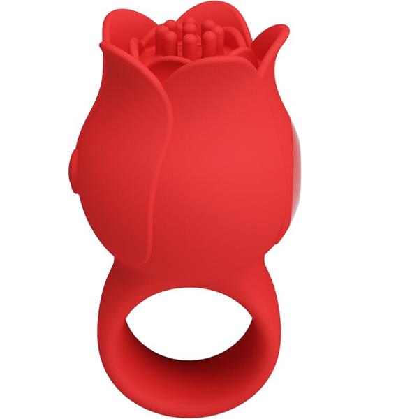 JAE ROSE SHAPED FINGER VIBRATOR 10 VIBRATIONS RED