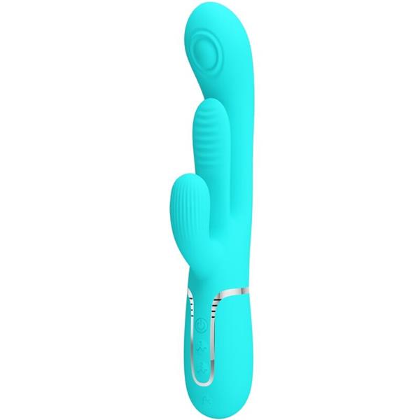SHANIA TRIPLE RABBIT MULTIFUNCTION VIBRATOR 3 IN 1 BLUE