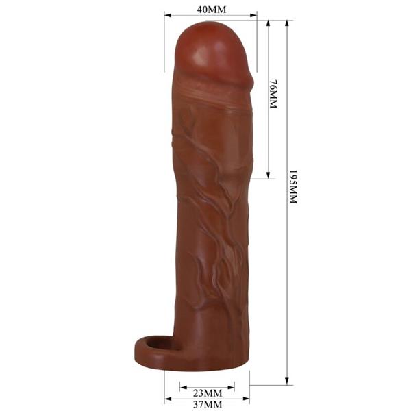 GERD PENIS SLEEVE WITH 7.6 CM EXTENSION MULATTO