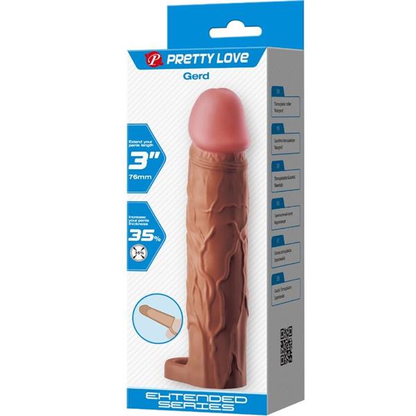 GERD PENIS SLEEVE WITH 7.6 CM EXTENSION MULATTO