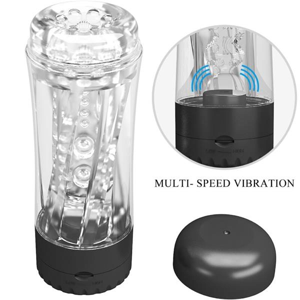 TAMARA MALE MASTURBATOR MULTI-SPEED VIBRATOR BLACK