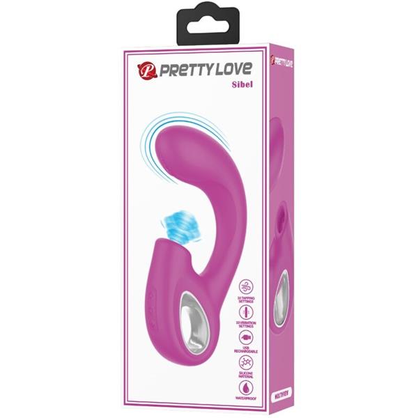 SIBEL SIBEL G-SPOT VIBRATOR + CLITORIS STIMULATOR 10 VIBRATIONS PURPLE