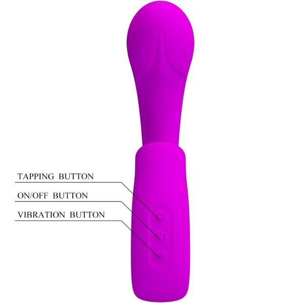 SIBEL SIBEL G-SPOT VIBRATOR + CLITORIS STIMULATOR 10 VIBRATIONS PURPLE