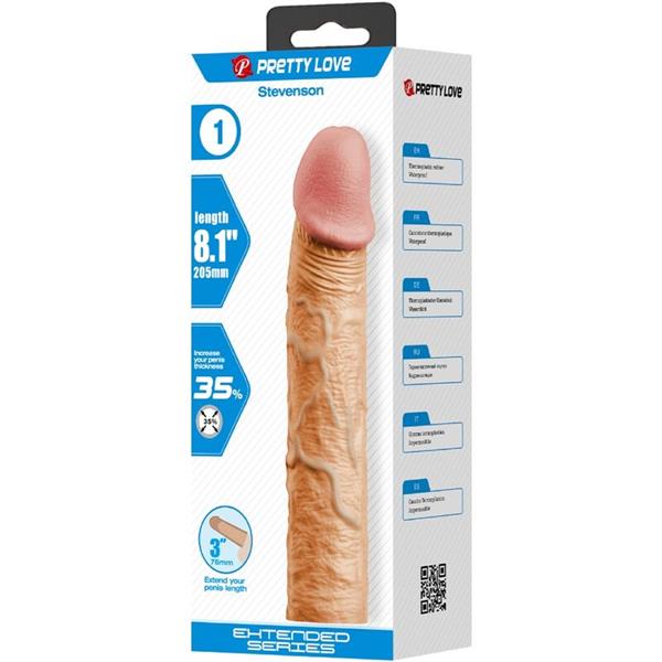 STEVENSON PENIS SLEEVE WITH 7.6 CM EXTENSION FLESH