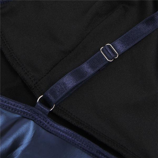 955410 DRESS WITH BLUE LEATHER STRAPS S/M