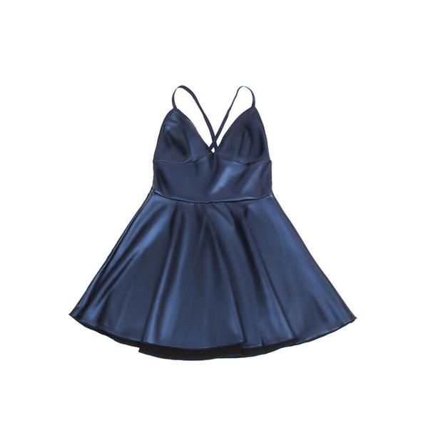 955410 DRESS WITH BLUE LEATHER STRAPS S/M