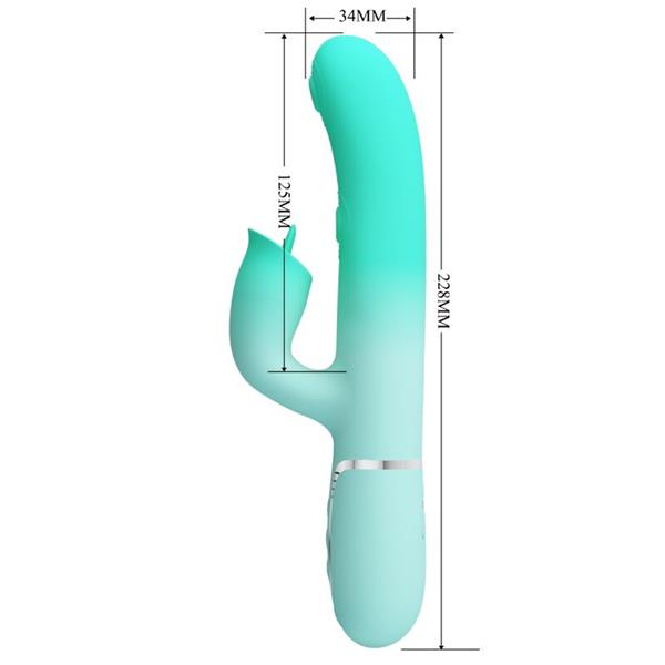GIGI MULTIFUNCTION RABBIT VIBRATOR AQUA GREEN