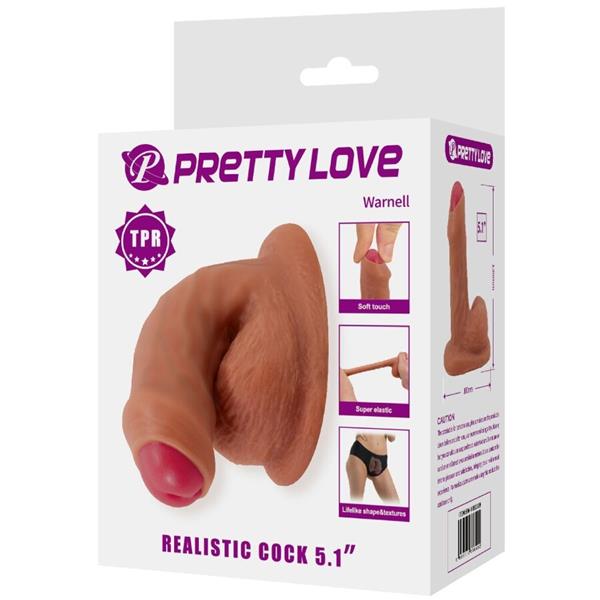 WARNELL ULTRA REALISTIC AND ELASTIC DILDO 9.5 CM MULATO