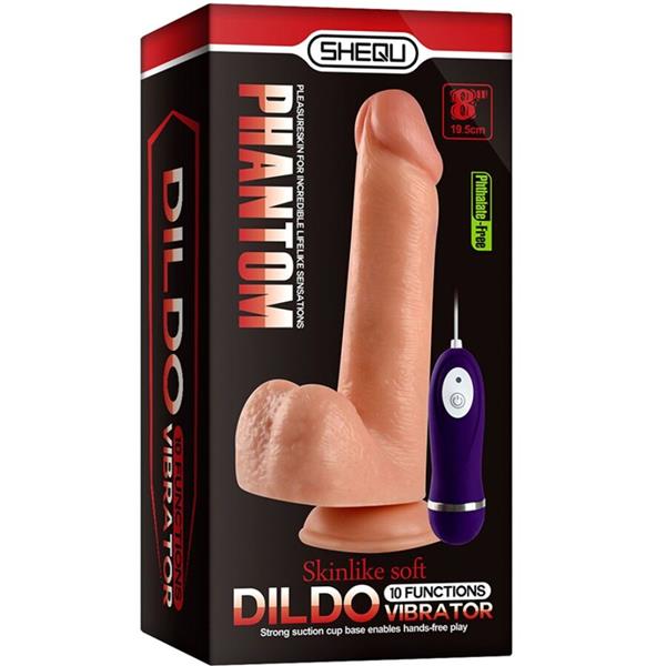 ADAM VIBRATOR DILDO WITH REMOTE CONTROL 21 CM