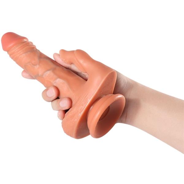 JULIAN DILDO IN STIMULATOR KLITORISA Z VIBRACIJO IN DALJINSKIM UPRAVLJALNIKOM 16 CM