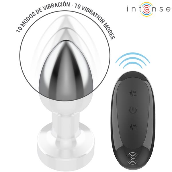 ANAL PLUG 10 VIBRATIONS METAL WITH REMOTE CONTROL S