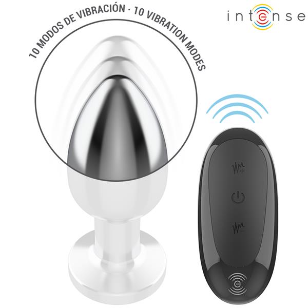 ANAL PLUG 10 VIBRATIONS METAL WITH REMOTE CONTROL L