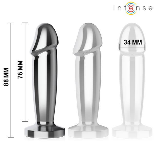 ANAL PLUG 10 VIBRATIONS METAL DILDO WITH REMOTE CONTROL S