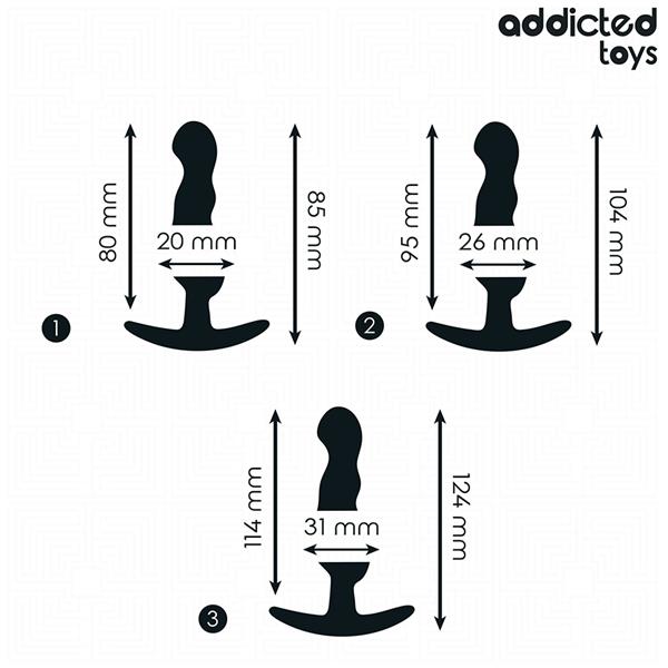 SET OF 3 ANAL PLUG SILICONE MODEL 1