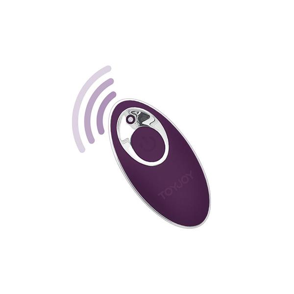 HAPPINESS KNOCK KNOCK EGGSTAVAGANT VIBRATOR WITH REMOTE CONTROL PURPLE