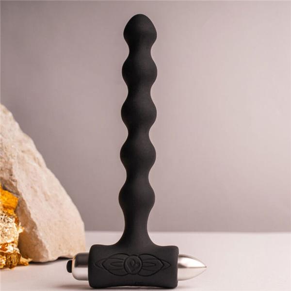 PETITE SENSATIONS PEARLS ANAL PLUG VIBRATOR BLACK