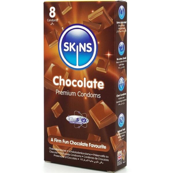 CHOCOLATE PREMIUM CONDOMS PACK 8