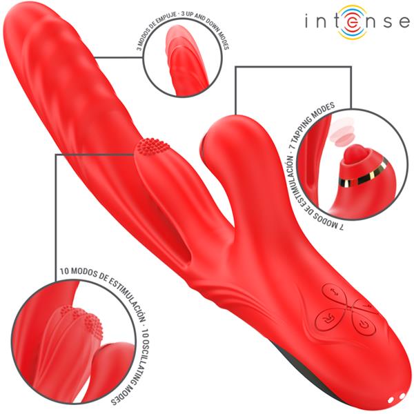 ROSALIA MULTIFUNKCIONALNI VIBRATOR 3 U 1 CRVENI