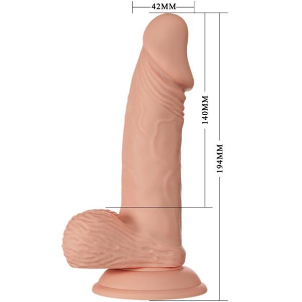 BEAUTIFUL ENCOUNTER ZEBULON FLEXIBLE REALISTIC DILDO 19.4 CM NATURAL