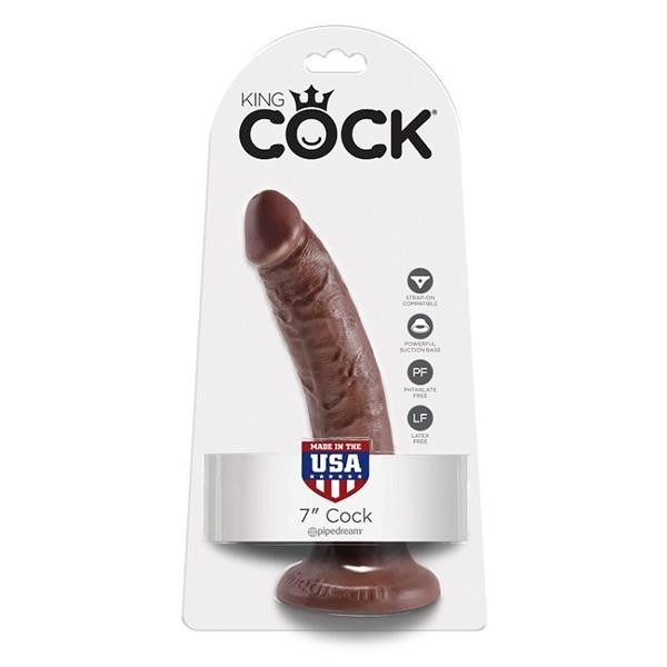 7 DILDO CHOCOLATE 17.8 CM