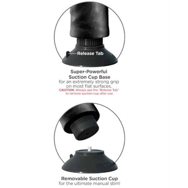 23 CM VIBRATING COCK WITH BALLS BLACK