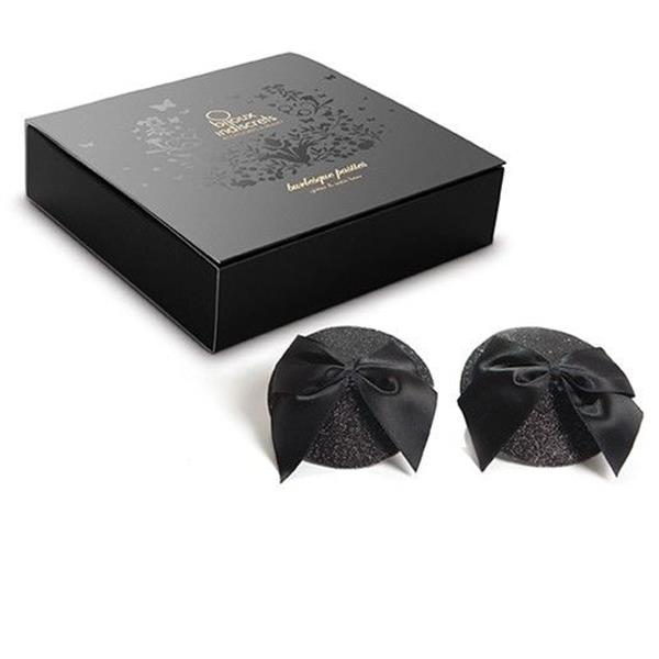 BURLESQUE SHINY NIPPLE COVERS WITH BOW