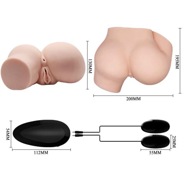 BUTT WITH REALISTIC VAGINA AND ANUS AND VIBRATION