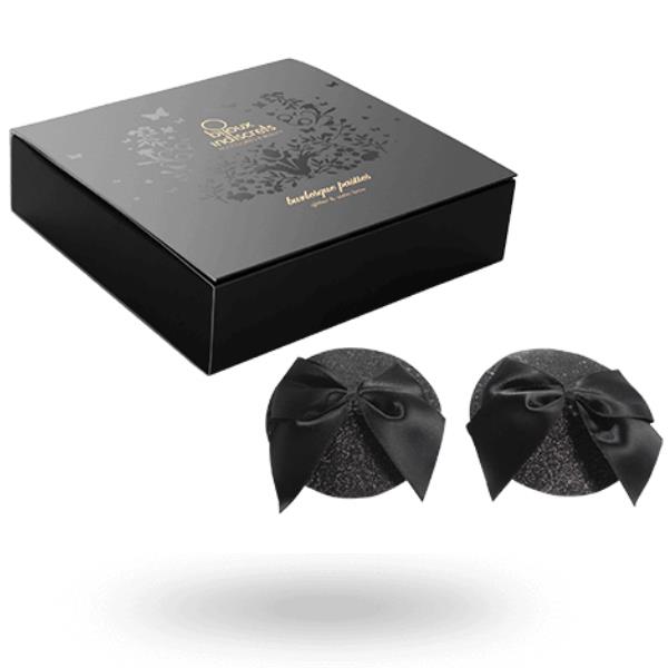 BURLESQUE SHINY NIPPLE COVERS WITH BOW