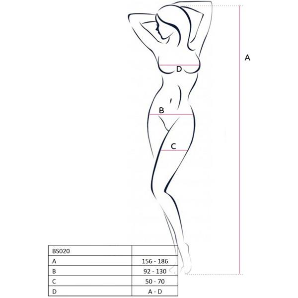 ŽENSKA BS020 BODYSTOCKING ČRNA ENA VELIKOST