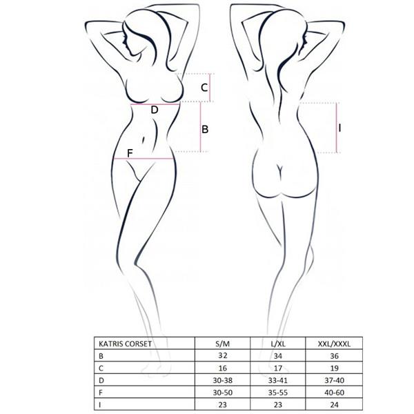 WOMAN KATRISS BLACK CORSET SIZE S/M