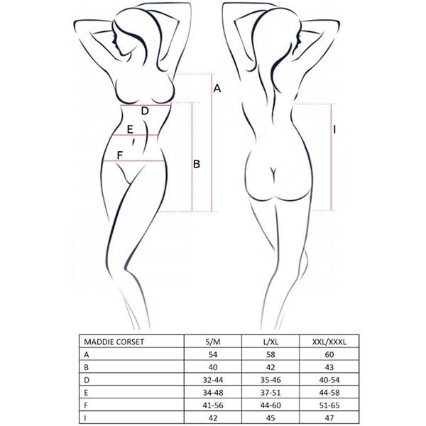 ŽENSKI MADDIE ČRNI KORSET VELIKOST S/M