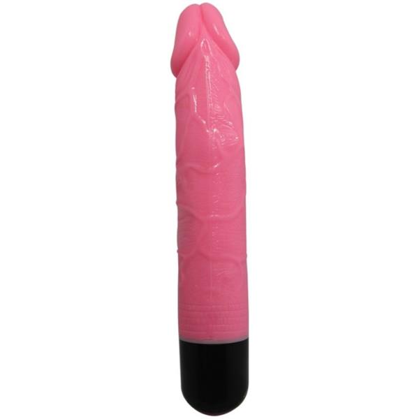 COLORFUL SEX REALISTIC VIBRATOR PINK 23 CM
