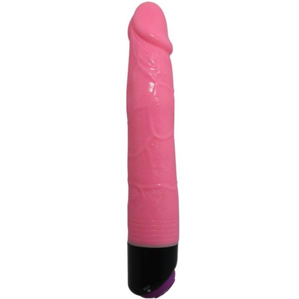 COLORFUL SEX REALISTIC VIBRATOR PINK 23 CM