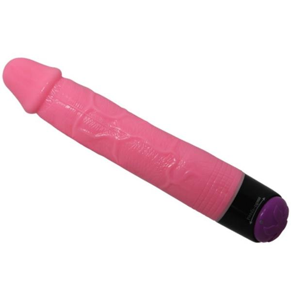 COLORFUL SEX REALISTIC VIBRATOR PINK 23 CM