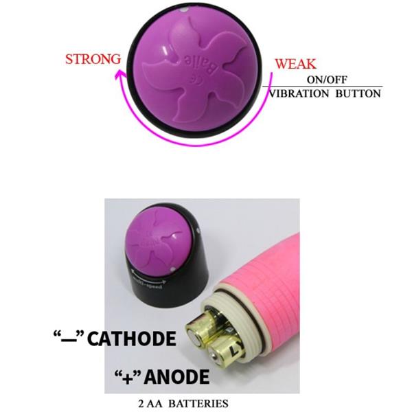 COLORFUL SEX REALISTIC VIBRATOR PINK 23 CM