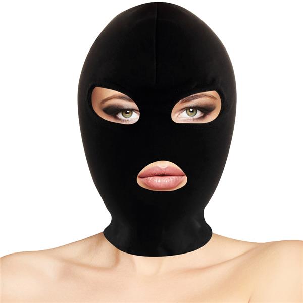 BDSM SUBMISSION MASK MOUTH AND EYES BLACK