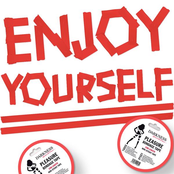 NON-STICKY RED BONDAGE TAPE 15 M