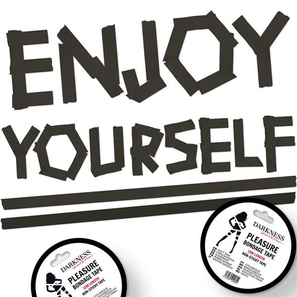 NEPRIJENOSIVA CRNA TRAKA ZA BONDAGE 15M