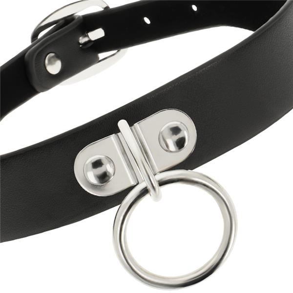 VEGAN LEATHER NECKLACE WOMAN FETISH ACCESSORY