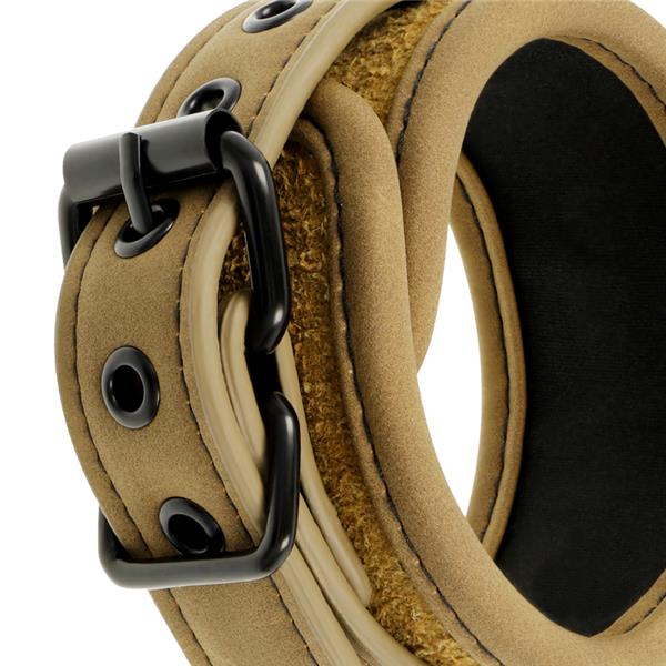 VEGAN LEATHER ANKLE CUFFS WITH NEOPRENE LINING