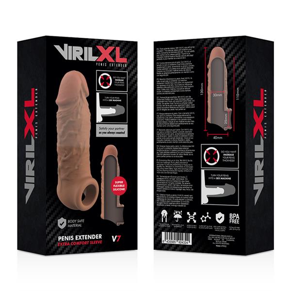 LIQUID SILICONE V7 BROWN PENIS EXTENSION