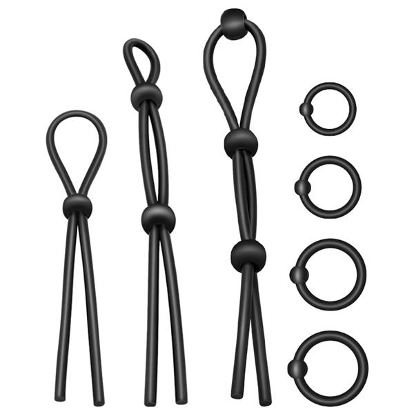 FLEXIBLE SILICONE COCK RING SET 7 PIECES