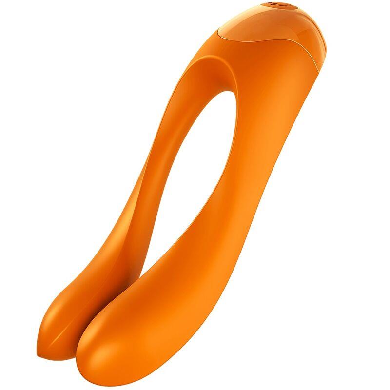 CANDY CANE FINGER VIBRATOR ORANGE